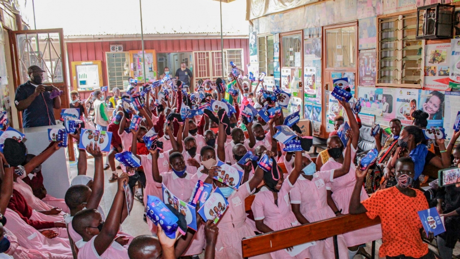 Afripads donates over 100 menstrual hygiene kits